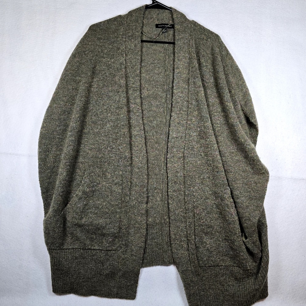 Banana Republic Womens Sweater XS/S Sleeveless Cocoon 3rd Pie‎ Cardigan Moss